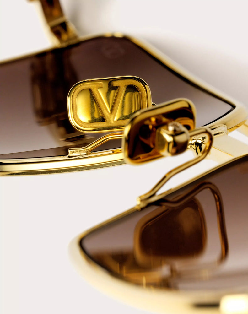 VI-SEI V Light Gold Titanium / Brown / Dark Brown Lens / Gold Gradient Flash