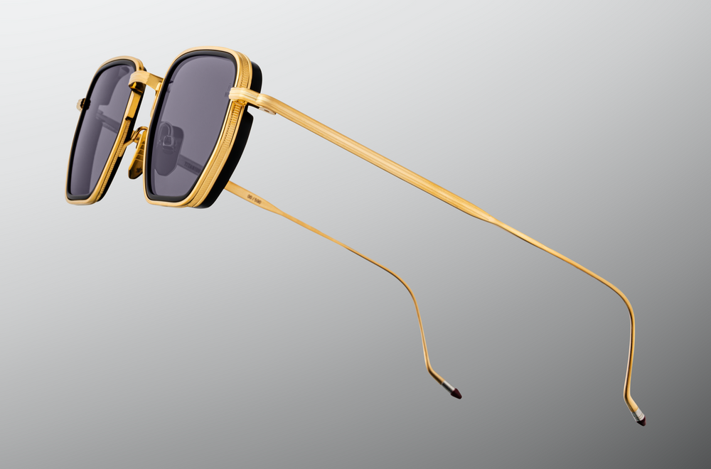 アキュレートアンバージャックBX2-600NN 左ゴールド Jacques Marie Mage Atkins - Gold | Eyeglasses | Black Optical