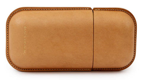 OVAL LEATHER CASE-Natural / Light Yellow