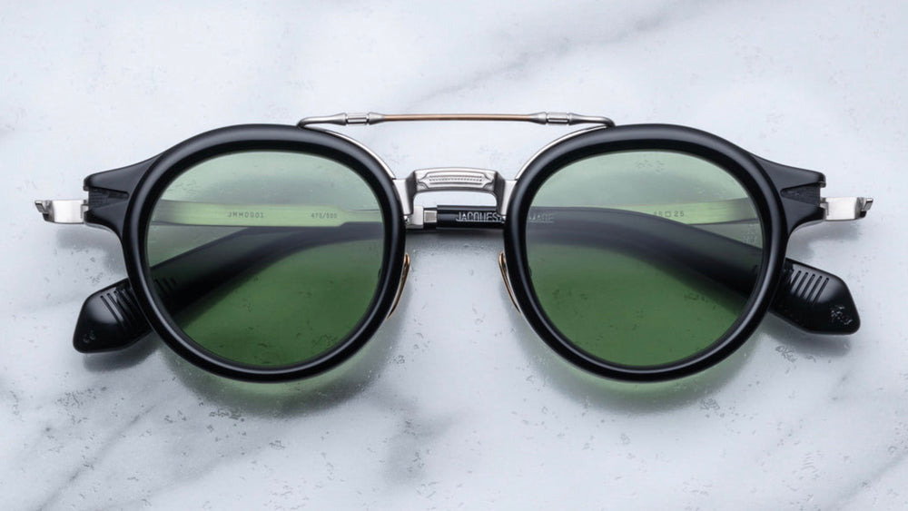 DELAGE-Noir / Light Green Mineral Glass / Silver