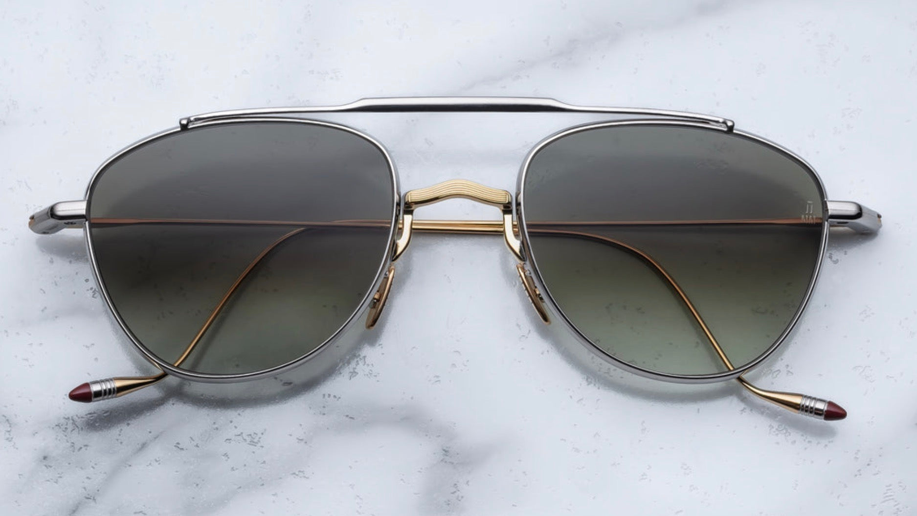 FLYNN-Electrum / Light Bottle Green Gradient / Silver / Moon Gold