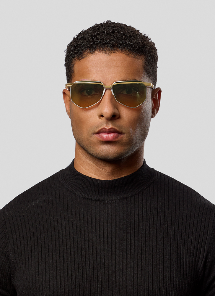 INTERLINE-Yellow Gold / Antique Silver / Dark Apricot