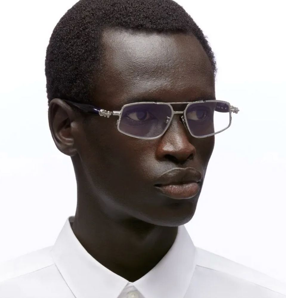 J73-SI Silver / Transparent Dark Blue / Black Shine