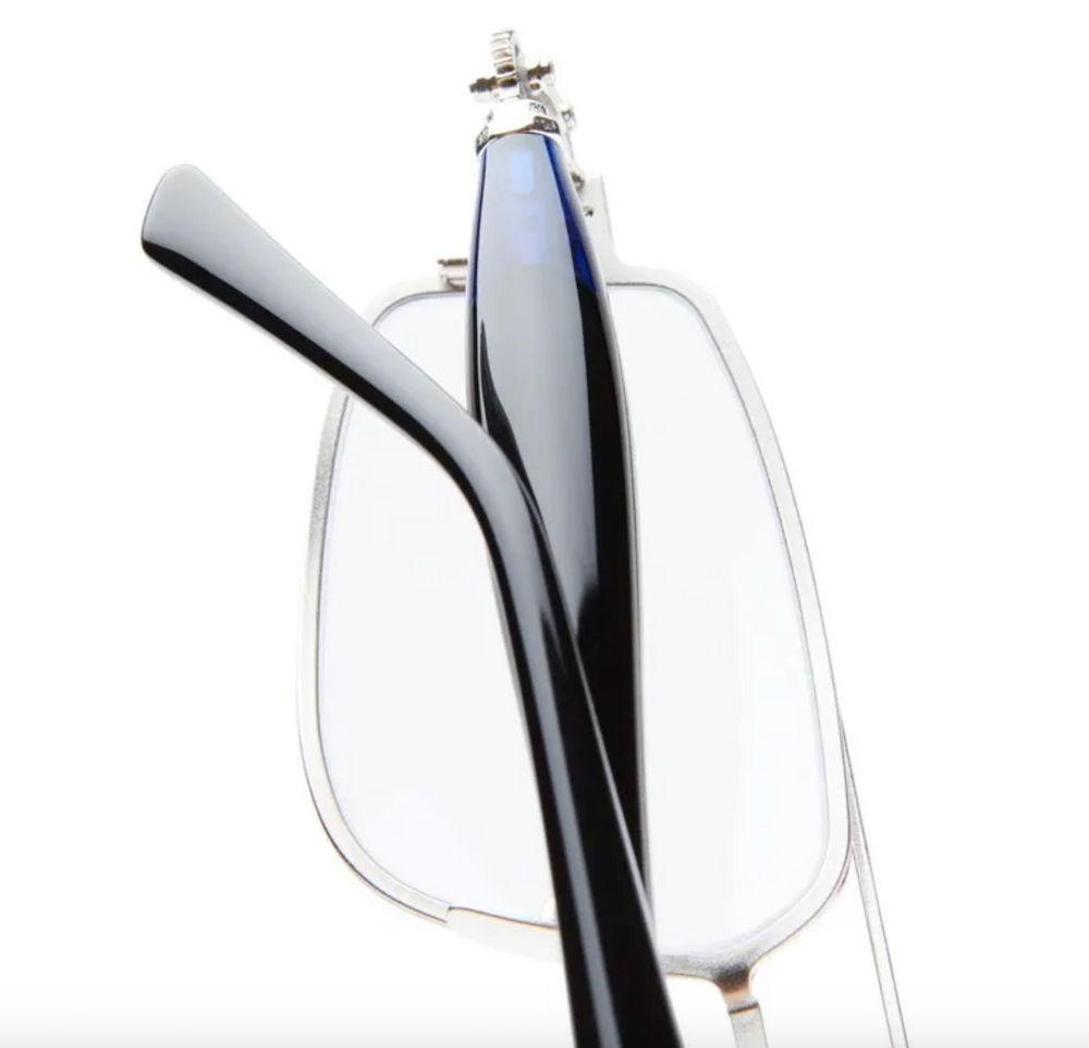 J73-SI Silver / Transparent Dark Blue / Black Shine