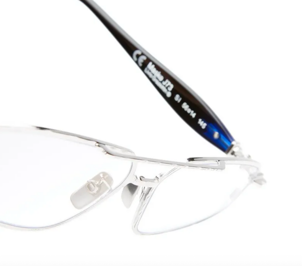 J73-SI Silver / Transparent Dark Blue / Black Shine