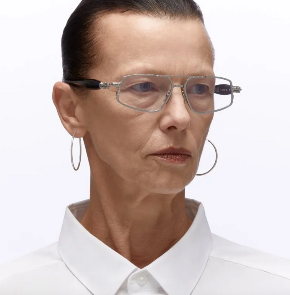 J73-SI Silver / Transparent Dark Blue / Black Shine