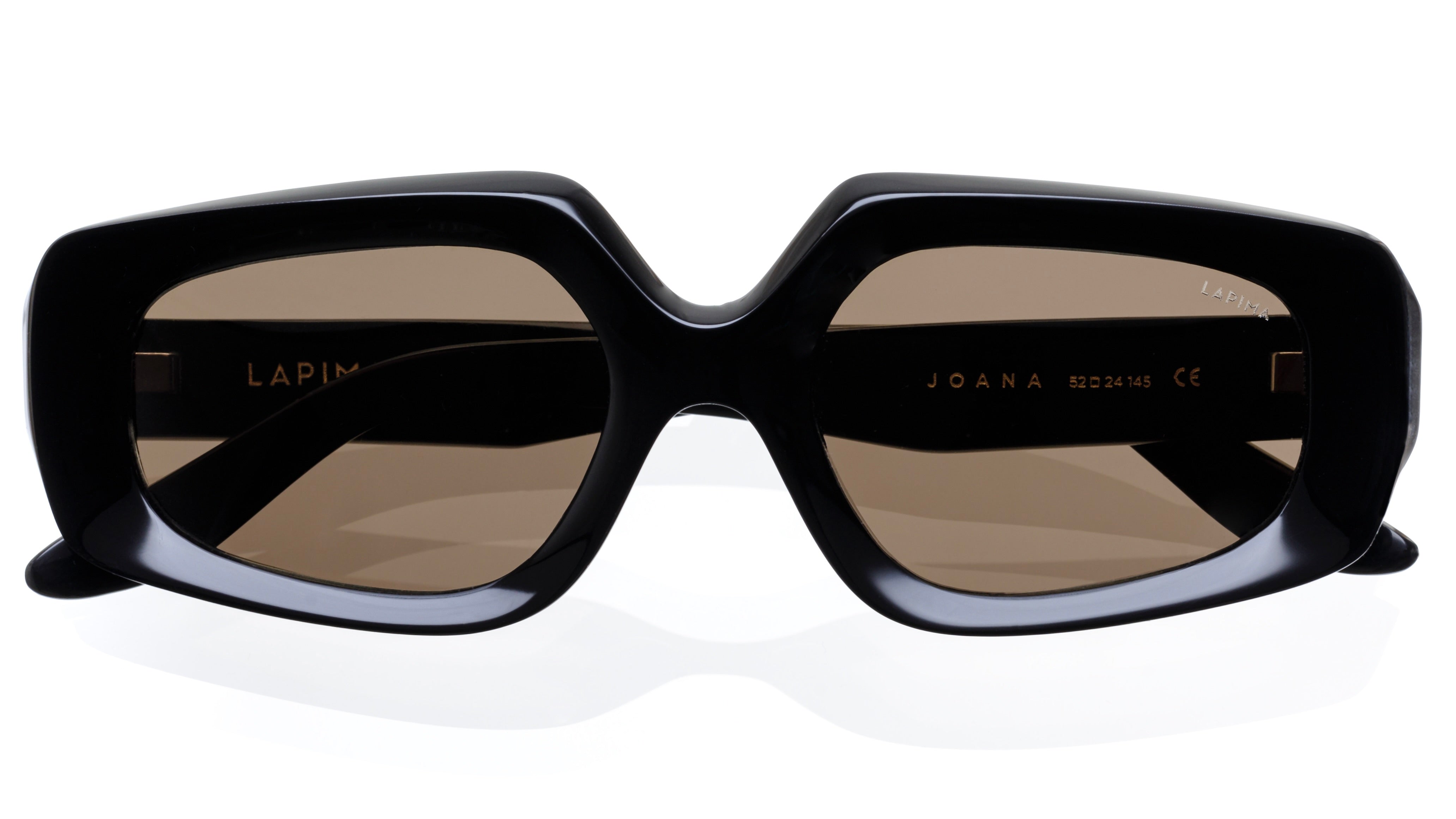 JOANA-Black Solid / Solid Brown