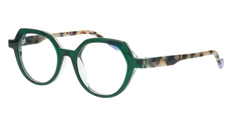 KANJI 1-1107 Transparent Striped Dark Green