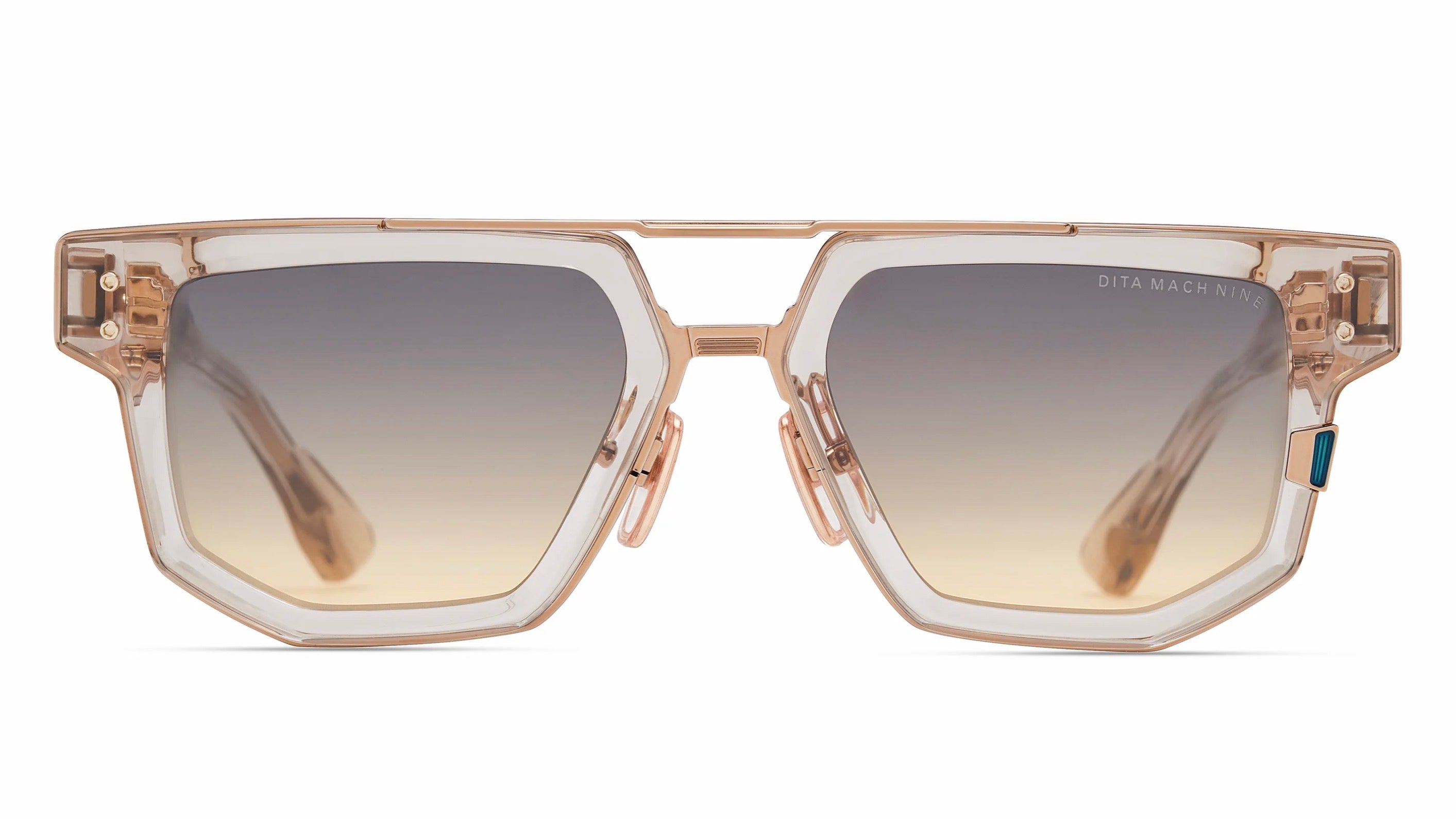 MACH NINE-Khaki Crystal / Rose Gold / Grey to Apricot Gradient