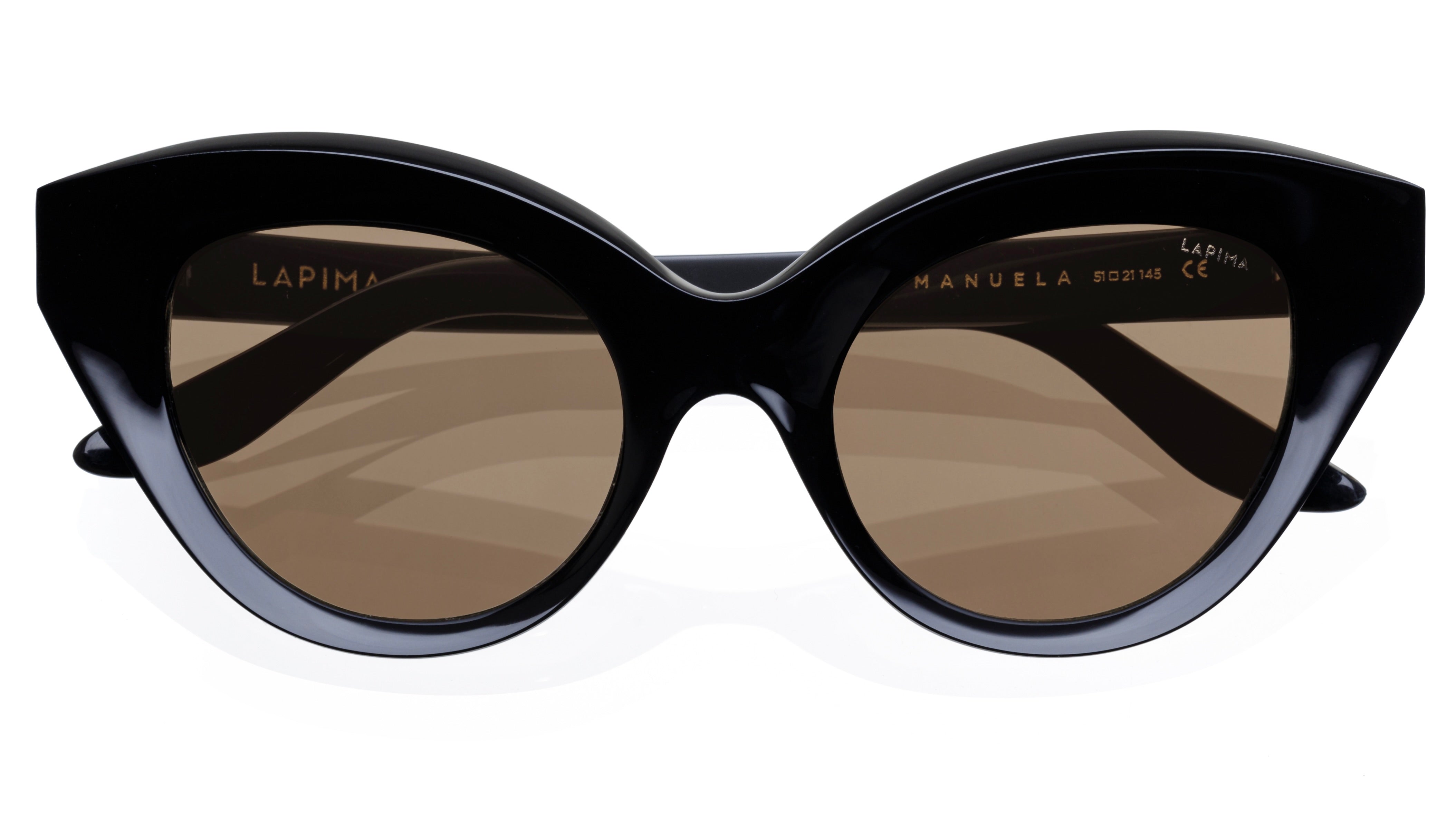 MANUELA-Black Solid / Solid Brown