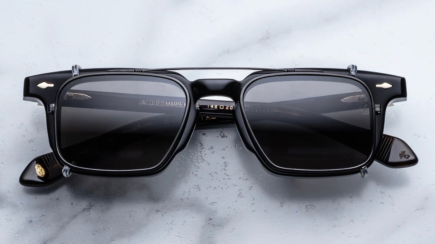 MOSCOVA CLIP ON-Black / Black Mineral Glass / Polished Black