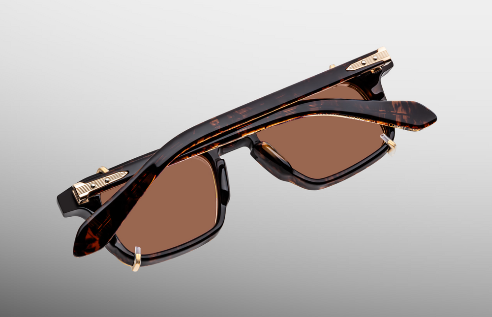 Jacques Marie Mage Moscova Clip On - Gold | Eyeglasses | Black Optical
