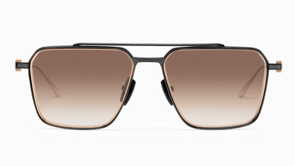 TELESTO-Brushed Black / 12K Gold / Brown to Clear