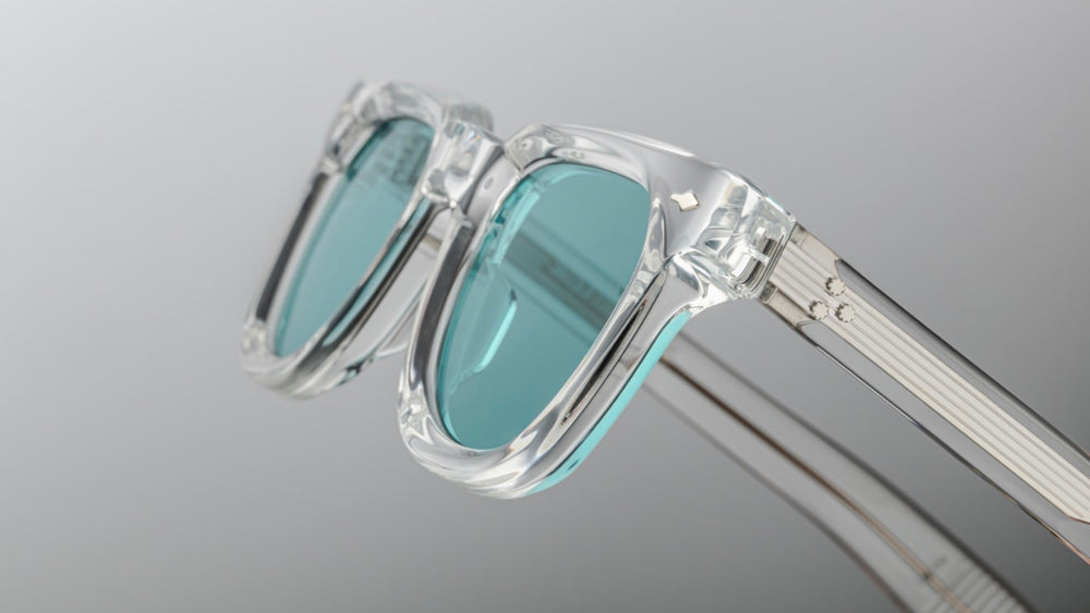 VENDOME-Clear / Cyan / Sterling Silver