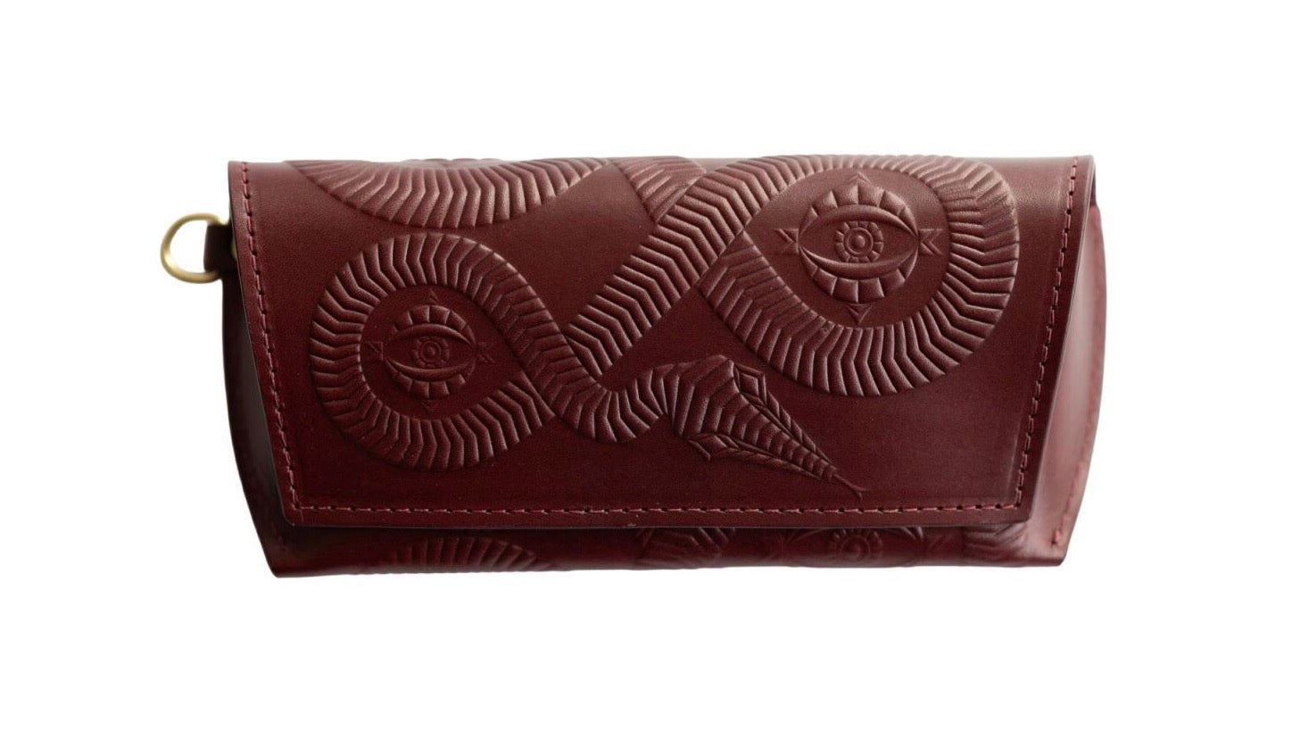 WRISTLET EYEGLASS CASE-Oxblood