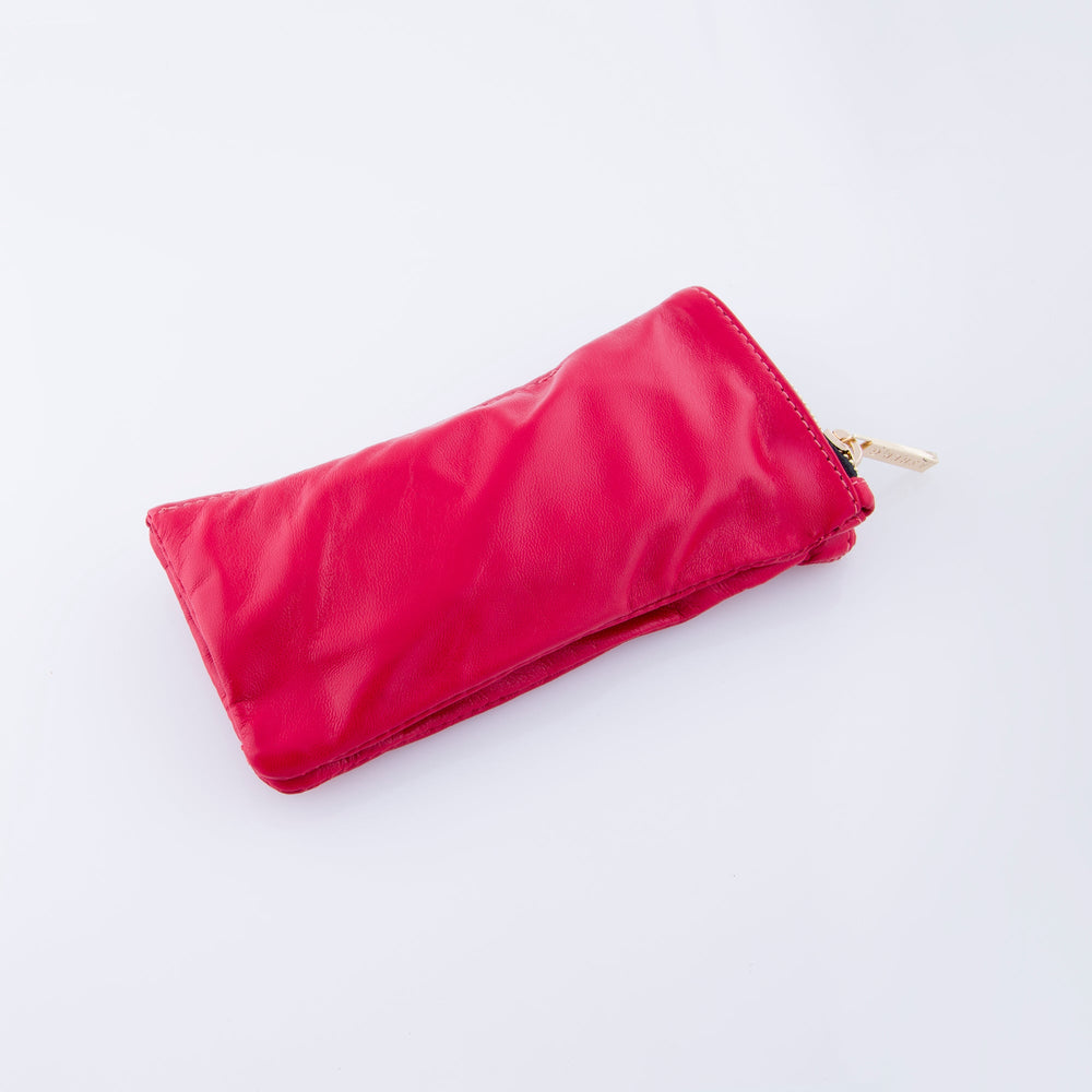 ASHER G LEATHER POUCH-Red Lamb