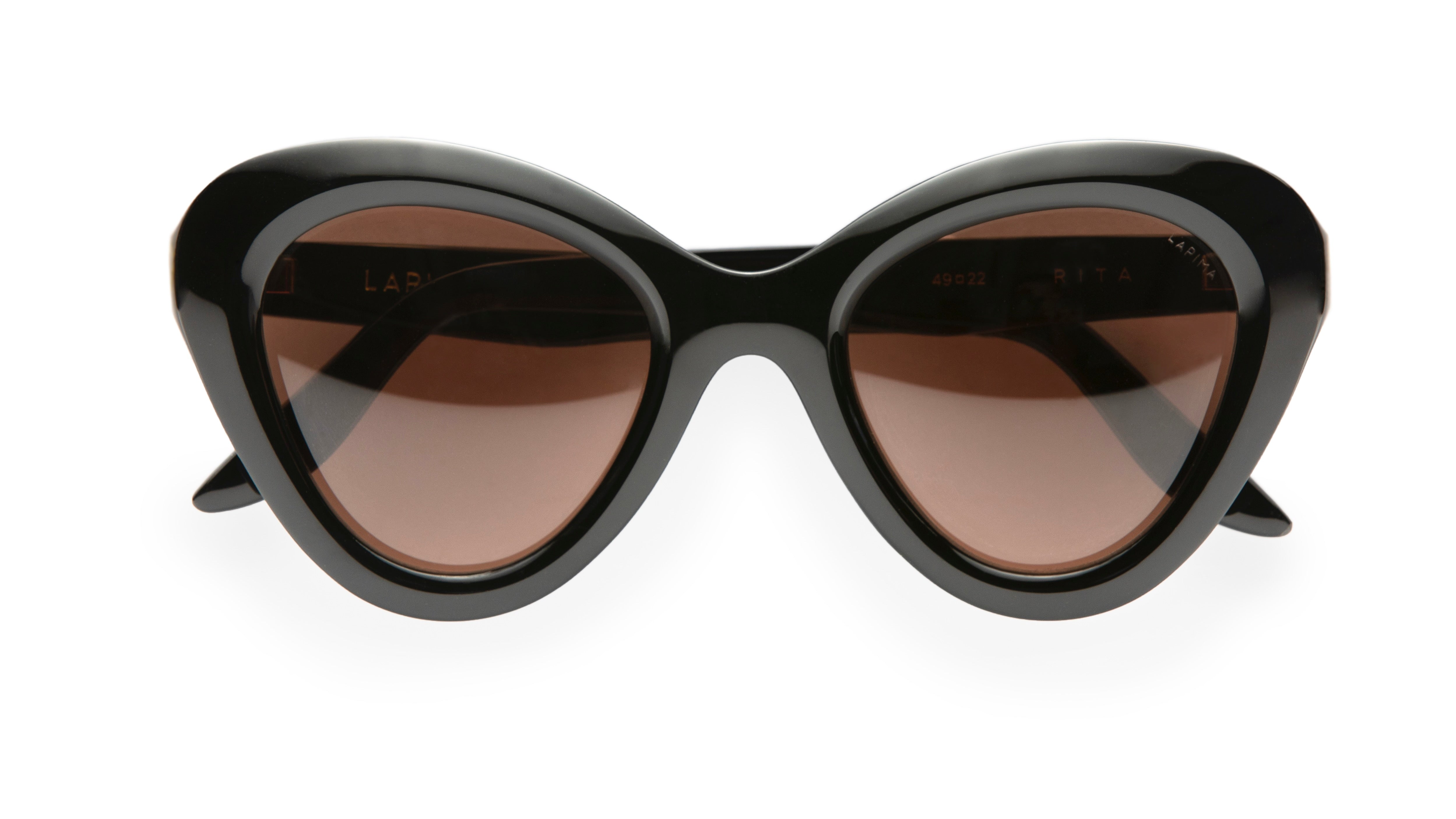 RITA-Black Solid / Solid Brown